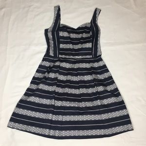 Draper James Navy & White Fit & Flare Dress